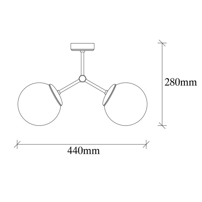 Opviq Lámpara de araña Damar - 6331 Blanco y Negro
